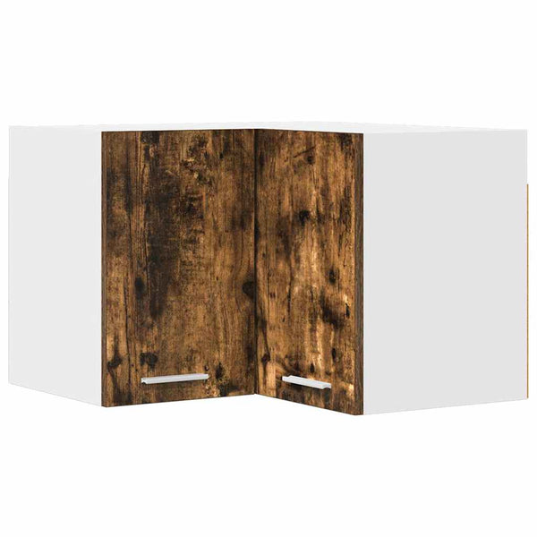vidaXL Wall Cabinet Smoked Oak and White 57 x 57 x 40 cm
