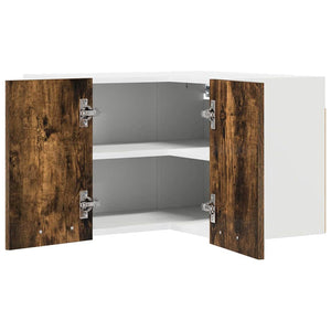 vidaXL Wall Cabinet Smoked Oak and White 57 x 57 x 40 cm