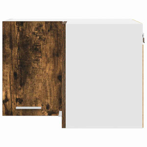 vidaXL Wall Cabinet Smoked Oak and White 57 x 57 x 40 cm