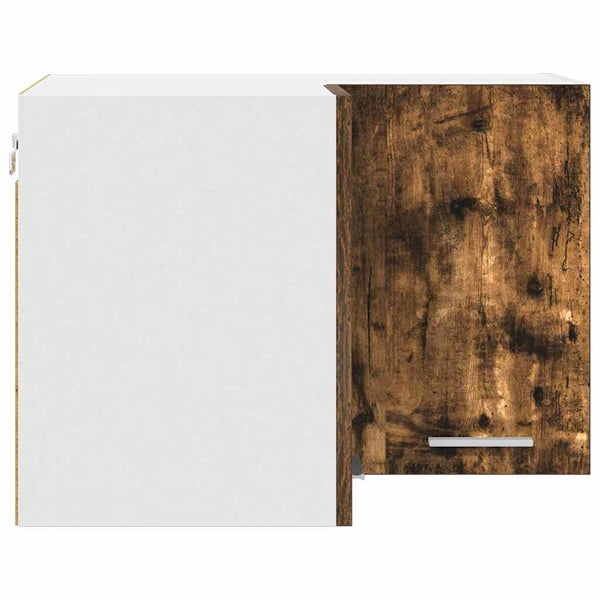 vidaXL Wall Cabinet Smoked Oak and White 57 x 57 x 40 cm