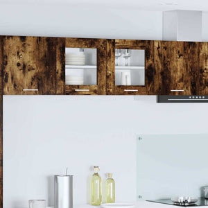 vidaXL Wall Cabinets with Door 2 pcs Smoked Oak 40 x 31 x 40 cm