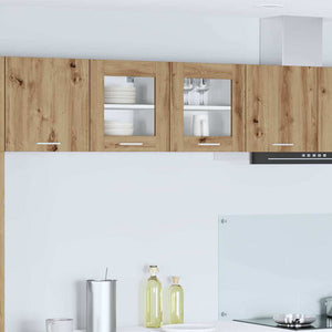 vidaXL Wall Cabinet with Door Riga 2 pcs Artisan Oak 40 x 31 x 40 cm