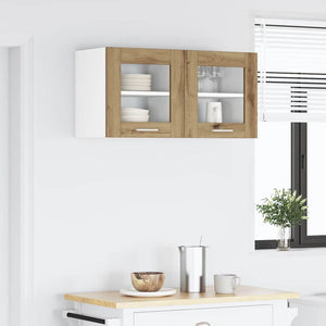 vidaXL Wall Cabinet with Door Riga 2 pcs Artisan Oak 40 x 31 x 40 cm
