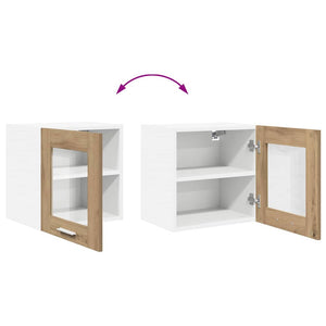 vidaXL Wall Cabinet with Door Riga 2 pcs Artisan Oak 40 x 31 x 40 cm