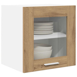vidaXL Wall Cabinet with Door Riga 2 pcs Artisan Oak 40 x 31 x 40 cm