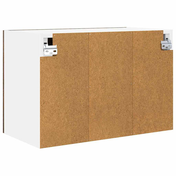 vidaXL Wall Cabinet with Door 2 pcs Smoked Oak 60 x 31 x 40 cm