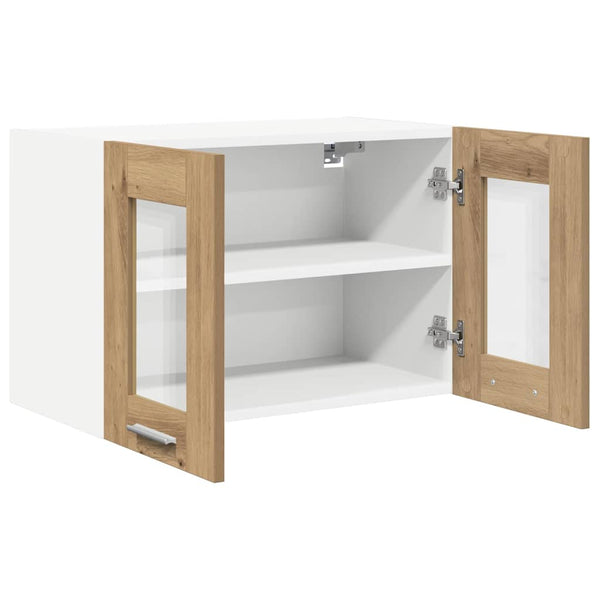vidaXL Wall Cabinet with Door Riga 2 pcs Artisan Oak 60 x 31 x 40 cm