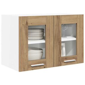 vidaXL Wall Cabinet with Door Riga 2 pcs Artisan Oak 60 x 31 x 40 cm