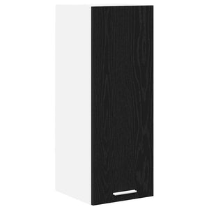 vidaXL Wall Cabinet with Door Black Oak and White 30 x 31 x 80 cm