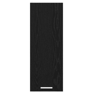vidaXL Wall Cabinet with Door Black Oak and White 30 x 31 x 80 cm