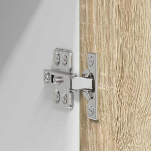 vidaXL Wall Cabinet with Storage Sonoma Oak and White 30 x 31 x 80 cm