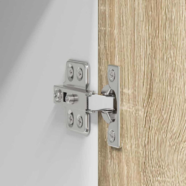 vidaXL Wall Cabinet 2 pcs Sonoma Oak and White 30 x 31 x 80 cm