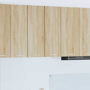 vidaXL Wall Cabinet 2 pcs Sonoma Oak and White 30 x 31 x 80 cm