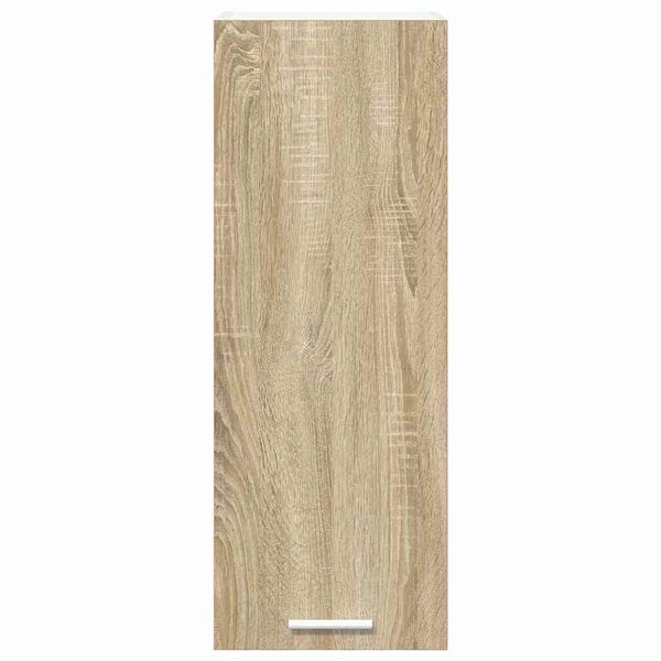 vidaXL Wall Cabinet 2 pcs Sonoma Oak and White 30 x 31 x 80 cm