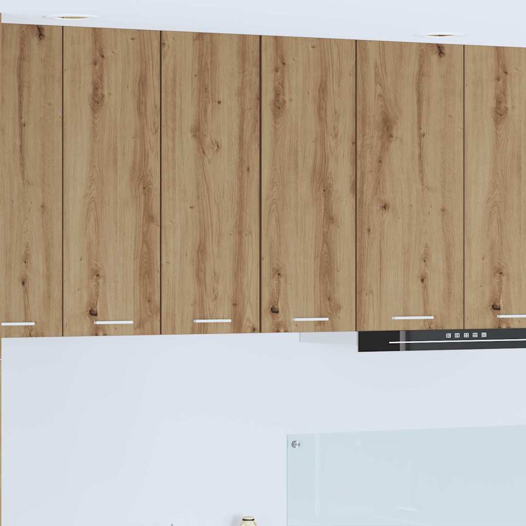 vidaXL Wall Cabinet with Door Artisan Oak and White 30 x 31 x 80 cm