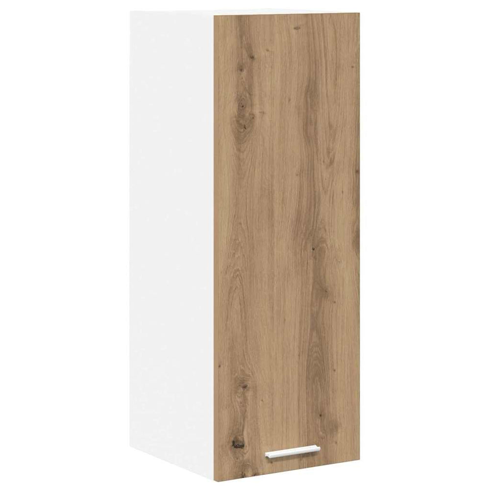 vidaXL Wall Cabinet with Door Artisan Oak and White 30 x 31 x 80 cm