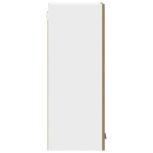 vidaXL Wall Cabinet with Door Artisan Oak and White 30 x 31 x 80 cm