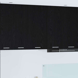 vidaXL Wall Cabinet Riga Black Oak and White 40 x 31 x 80 cm