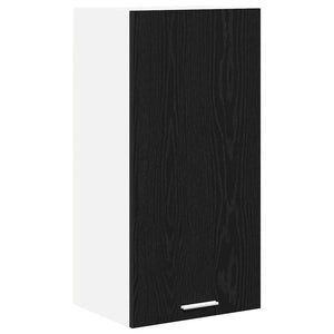 vidaXL Wall Cabinet Riga Black Oak and White 40 x 31 x 80 cm