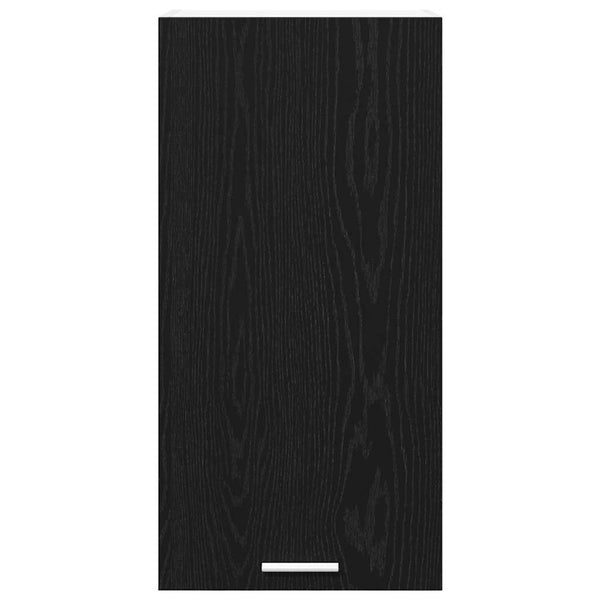 vidaXL Wall Cabinet Riga Black Oak and White 40 x 31 x 80 cm