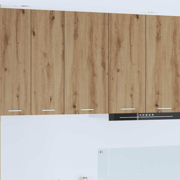 vidaXL Wall Cabinet with Door Artisan Oak and White 40 x 31 x 80 cm