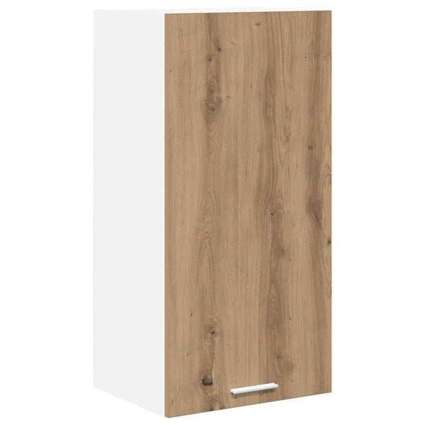 vidaXL Wall Cabinet with Door Artisan Oak and White 40 x 31 x 80 cm