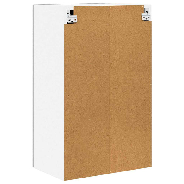 vidaXL Wall Cabinet with Door Black Oak and White 50 x 31 x 80 cm