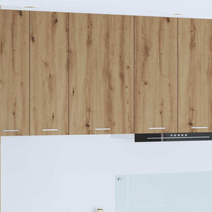 vidaXL Wall Cabinet with Door Artisan Oak and White 50 x 31 x 80 cm