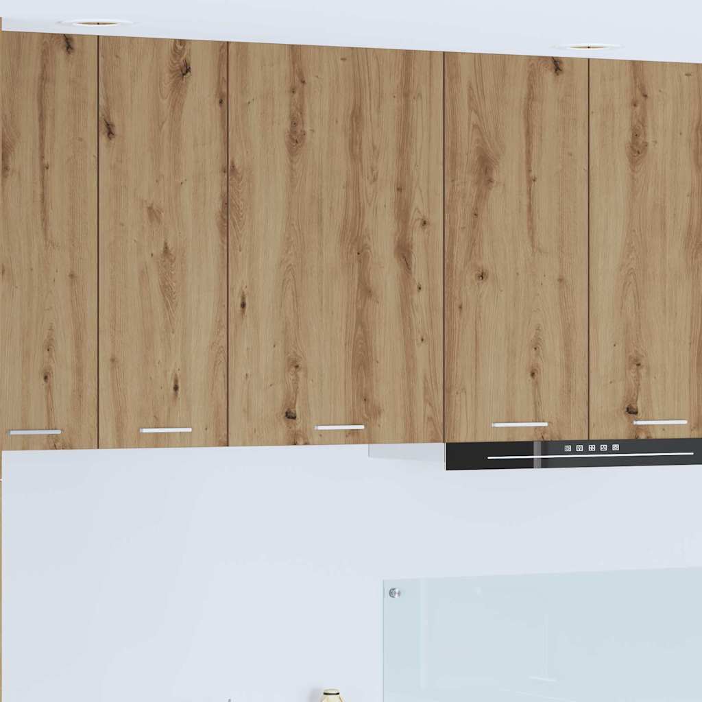 vidaXL Wall Cabinet with Door Artisan Oak and White 50 x 31 x 80 cm