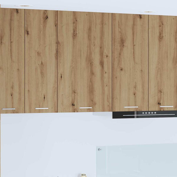 vidaXL Wall Cabinet with Door Artisan Oak and White 50 x 31 x 80 cm