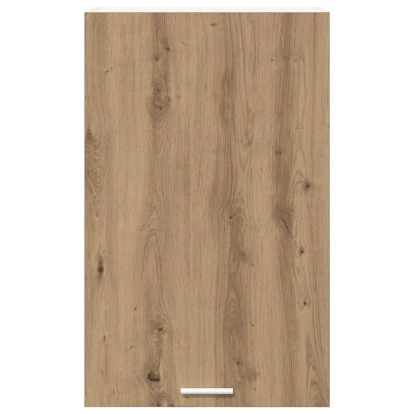 vidaXL Wall Cabinet with Door Artisan Oak and White 50 x 31 x 80 cm