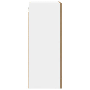 vidaXL Wall Cabinet with Door Artisan Oak and White 50 x 31 x 80 cm