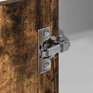 vidaXL Wall Cabinet Smoked Oak and White 57 x 57 x 80 cm