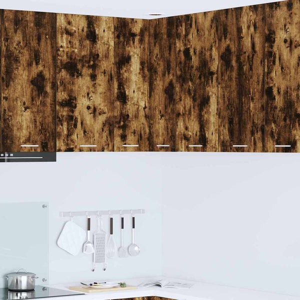 vidaXL Wall Cabinet Smoked Oak and White 57 x 57 x 80 cm
