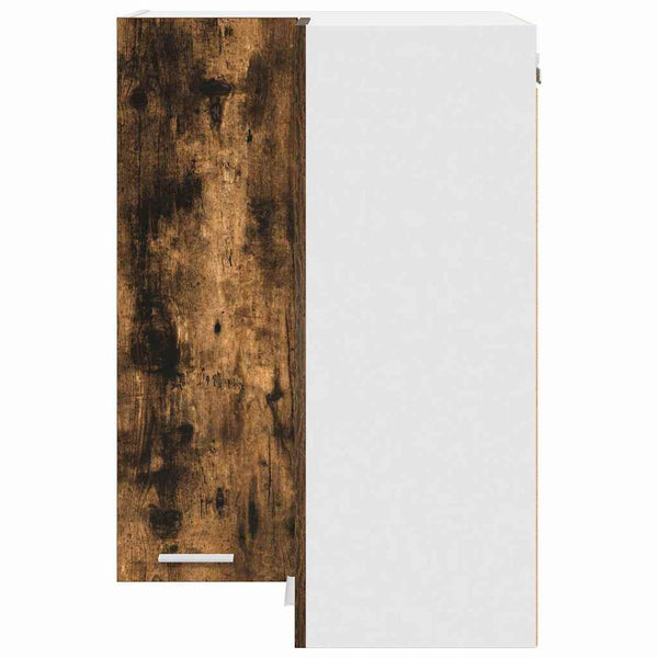 vidaXL Wall Cabinet Smoked Oak and White 57 x 57 x 80 cm