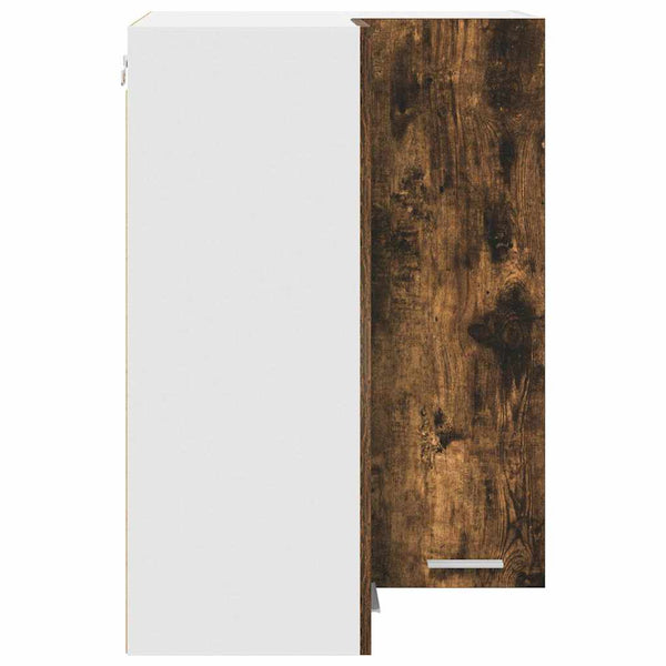 vidaXL Wall Cabinet Smoked Oak and White 57 x 57 x 80 cm
