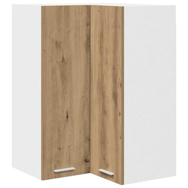vidaXL Wall Cabinet Artisan Oak and White 57 x 57 x 80 cm