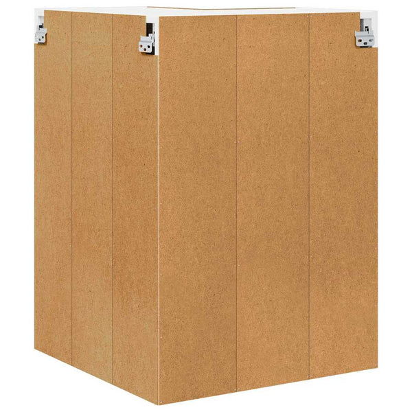vidaXL Wall Cabinet Artisan Oak and White 57 x 57 x 80 cm