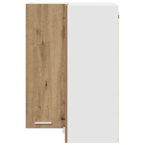 vidaXL Wall Cabinet Artisan Oak and White 57 x 57 x 80 cm