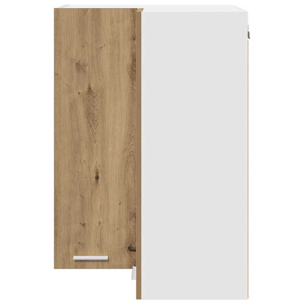 vidaXL Wall Cabinet Artisan Oak and White 57 x 57 x 80 cm