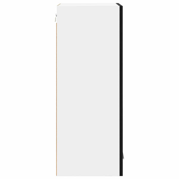 vidaXL Wall Cabinet Black Oak Look 40 x 31 x 80 cm Engineered Wood