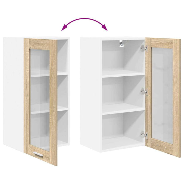 vidaXL Wall Cabinets 2 pcs Sonoma Oak 40 x 31 x 80 cm Engineered Wood