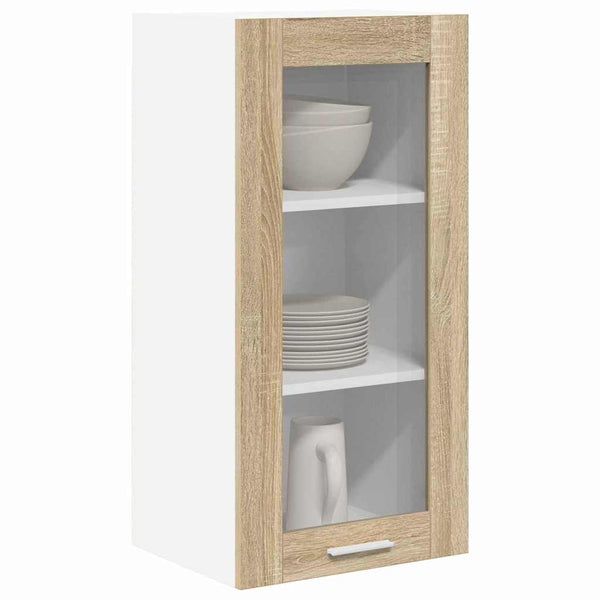 vidaXL Wall Cabinets 2 pcs Sonoma Oak 40 x 31 x 80 cm Engineered Wood