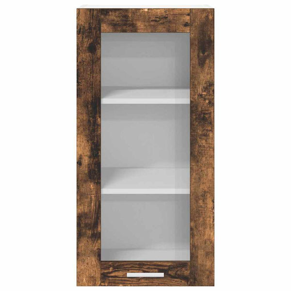 vidaXL Wall Cabinet Smoked Oak 40x31x80 cm Engineered Wood