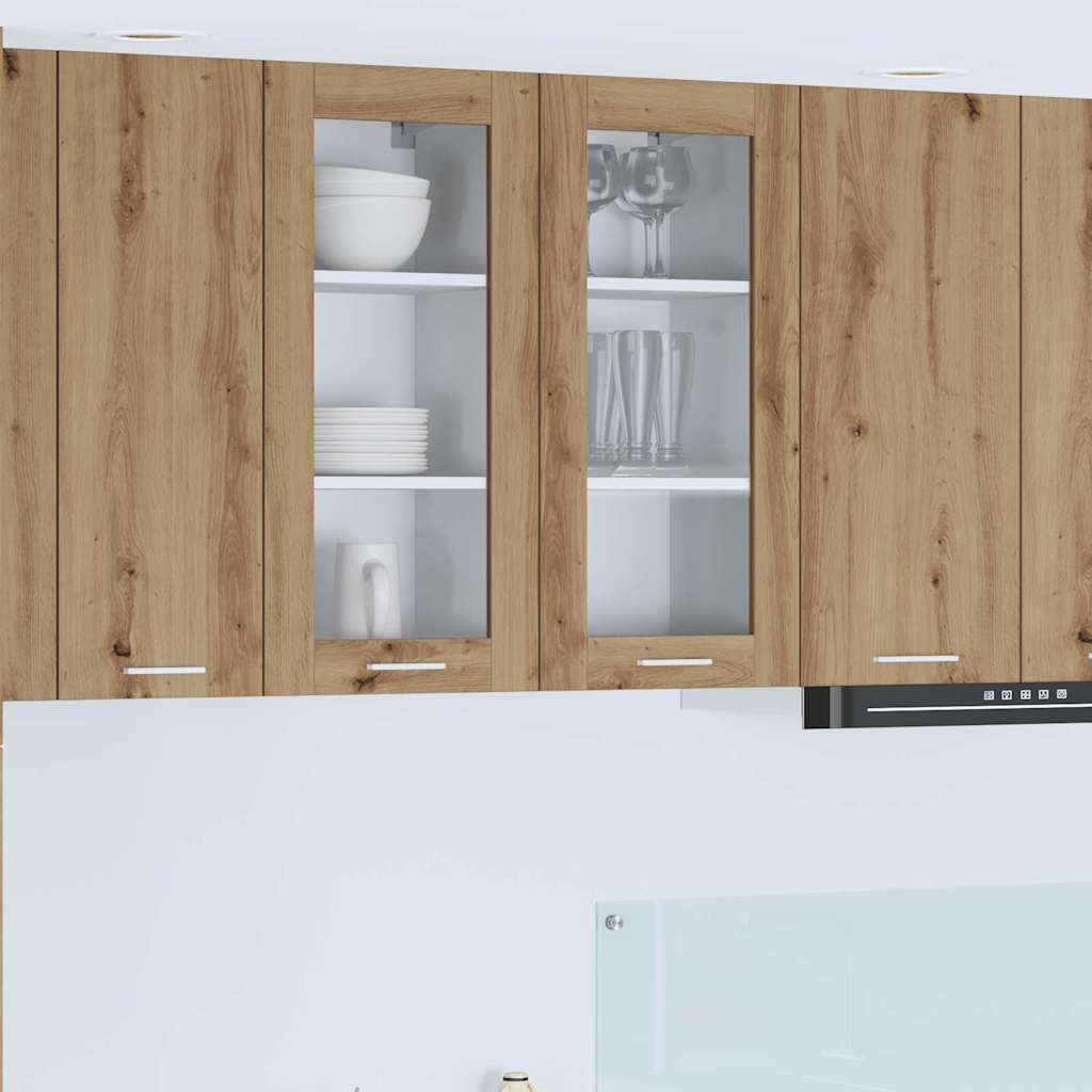 vidaXL Wall Cabinet 2 pcs Artisan Oak 40 x 31 x 80 cm Engineered Wood