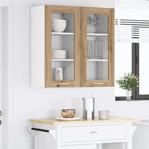 vidaXL Wall Cabinet 2 pcs Artisan Oak 40 x 31 x 80 cm Engineered Wood