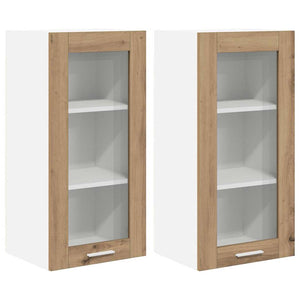 vidaXL Wall Cabinet 2 pcs Artisan Oak 40 x 31 x 80 cm Engineered Wood