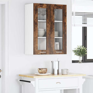 vidaXL Wall Cabinet Smoked Oak 60 x 31 x 80 cm Engineered Wood