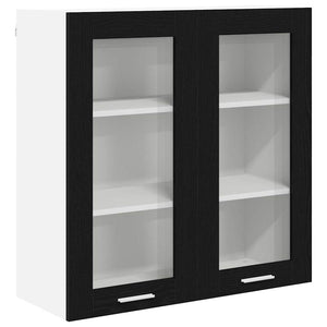 vidaXL Wall Cabinet Black Oak Look 80 x 31 x 80 cm Engineered Wood