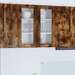 vidaXL Wall Cabinet Smoked Oak 80 x 31 x 80 cm Engineered Wood
